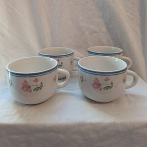 Set of 4 Vintage Newcor Stoneware Tea/coffe Cups